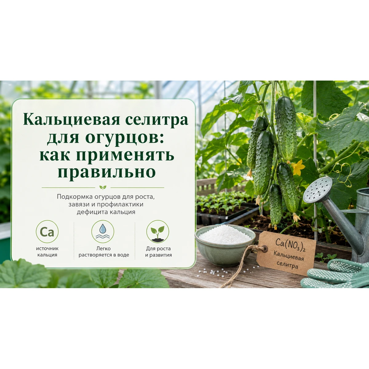 Кальцієва селітра для огірків: як правильно застосовувати