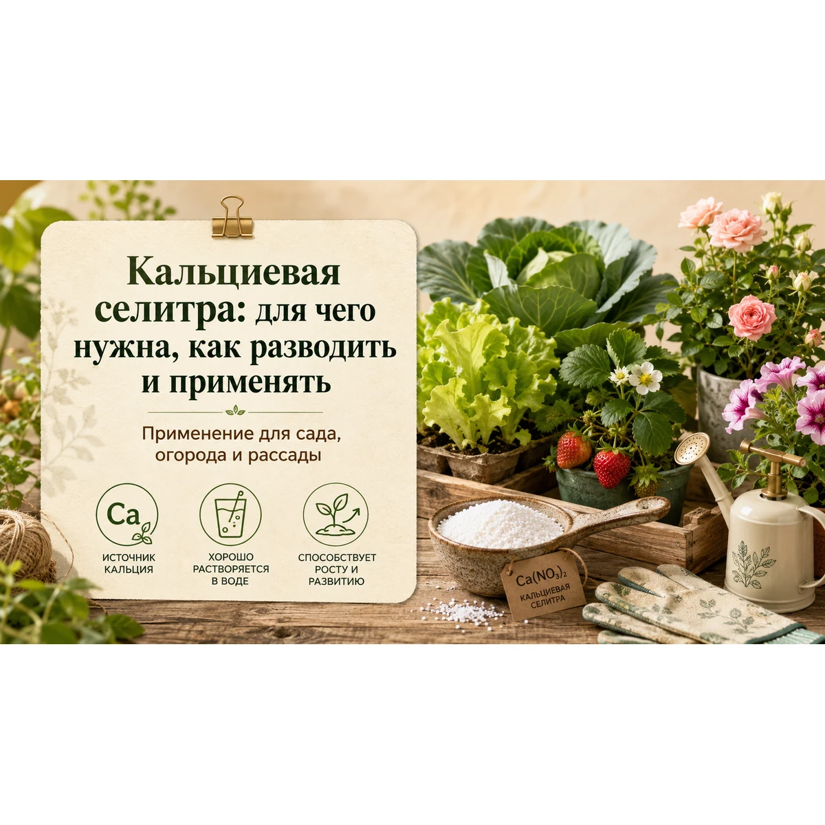 Кальцієва селітра: для чого потрібна, як розводити та застосовувати